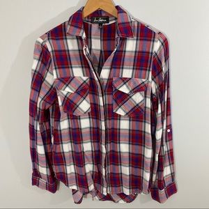 Sam Edelman Plaid Button-up Shirt Size Small